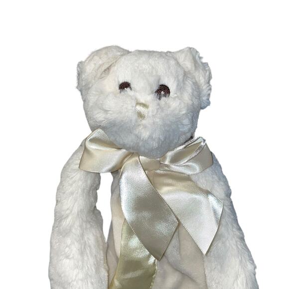 Bearington Baby Lovey Bear Plush Security Blanket Ribbon Nursery Shower Gift 15" - Picture 5 of 11